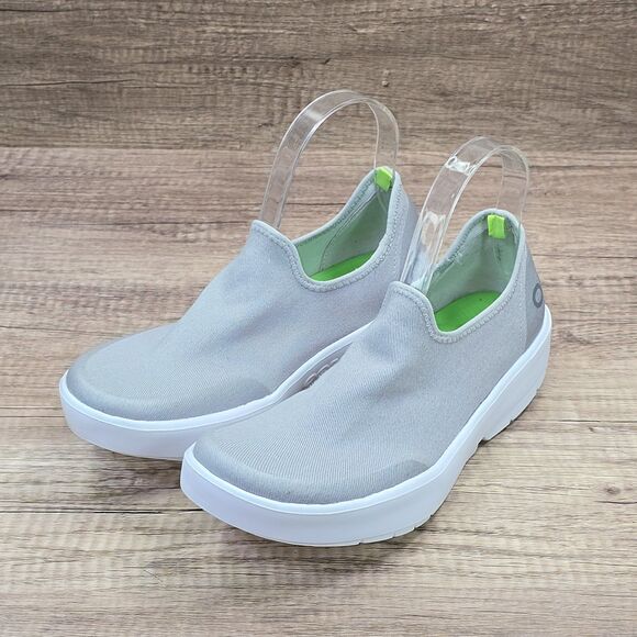 OOFOS OOmg Eezee Low Women's Size 8.5 Gray White Recovery Shoes (7012022-7) - Picture 7 of 9